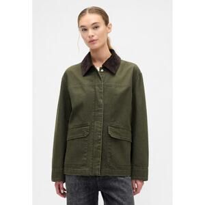 Gap Relaxed Canvas Barn Jacket in Ripe Olive Green size XXL